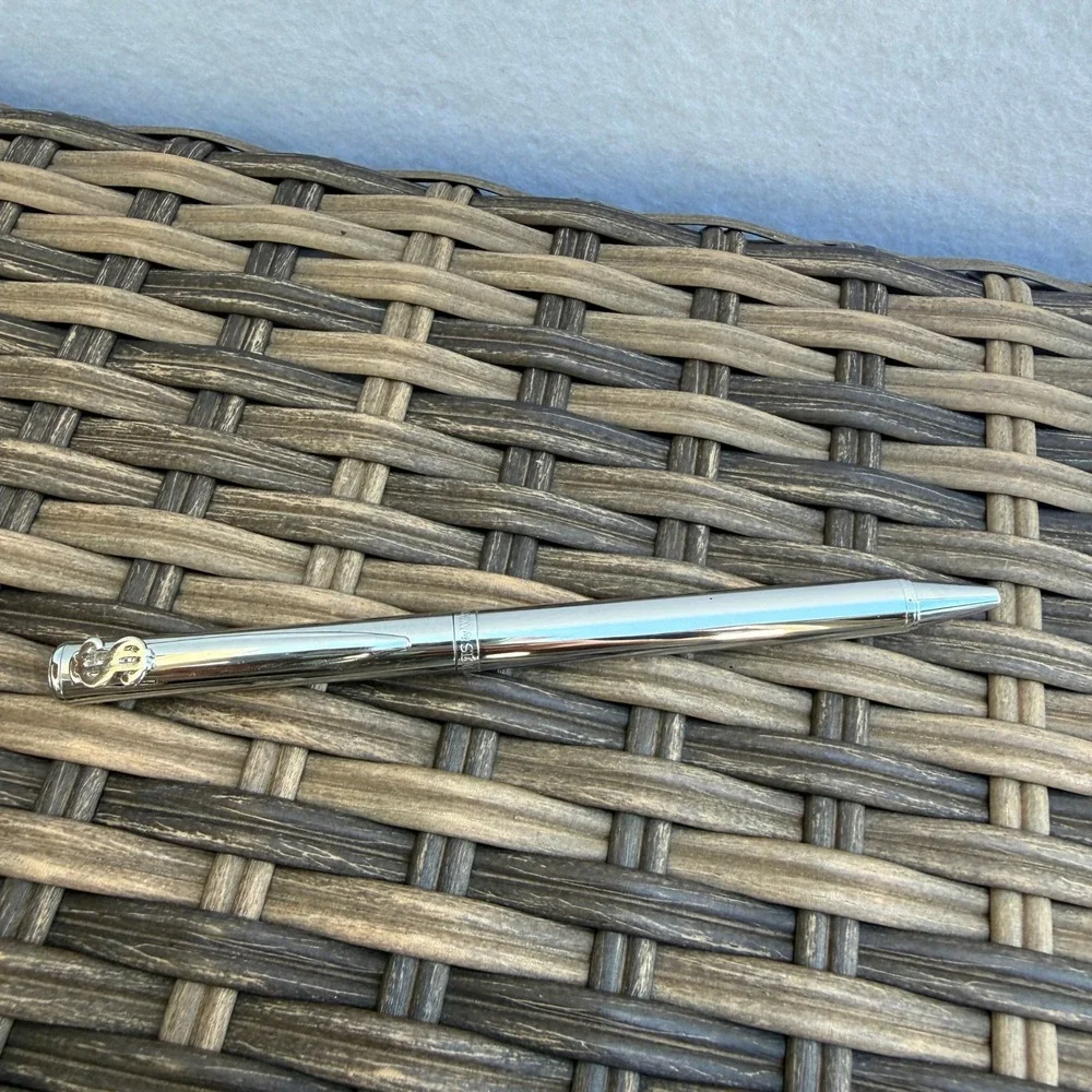 Marquis Waterford Arcadia II Dollar Sign Emblem Chrome Ballpoint Pen w Box